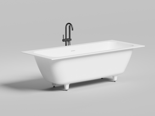 Ванна из искусственного камня Salini ORLANDA 103321M 190х80 встраиваемая прямоугольная с ножками - фото 2